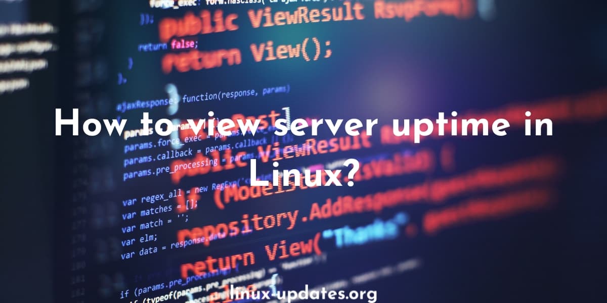 How to view server uptime in Linux?
